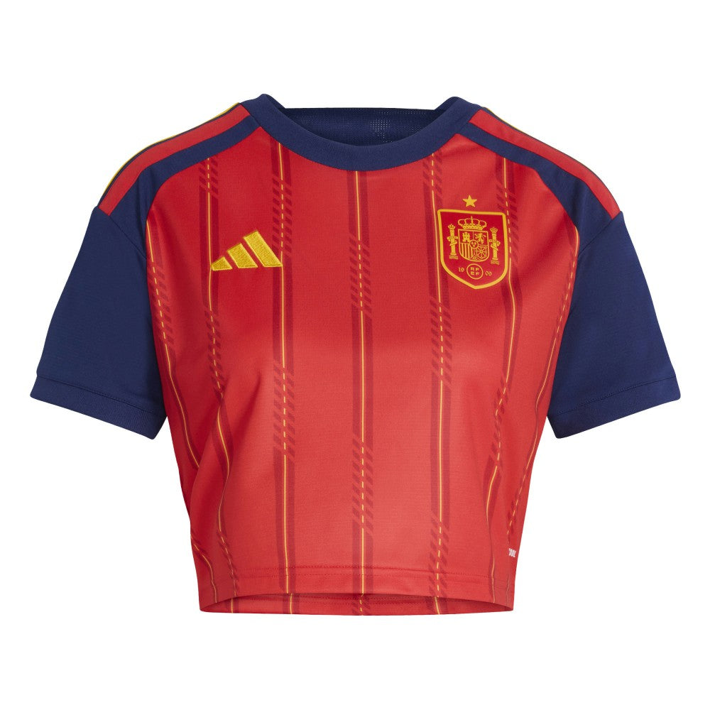 Adidas - Spain National Team Women's FIFA x World Cup 2026 Home Cropped Replica Jersey - Red