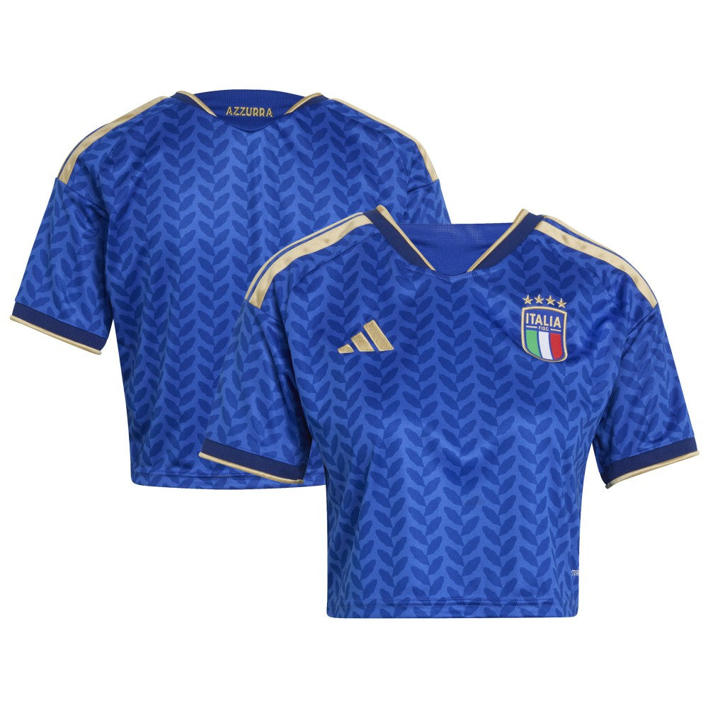 Adidas - Italy National Team Women's FIFA x World Cup 2026 Home Cropped Replica Jersey - Royal