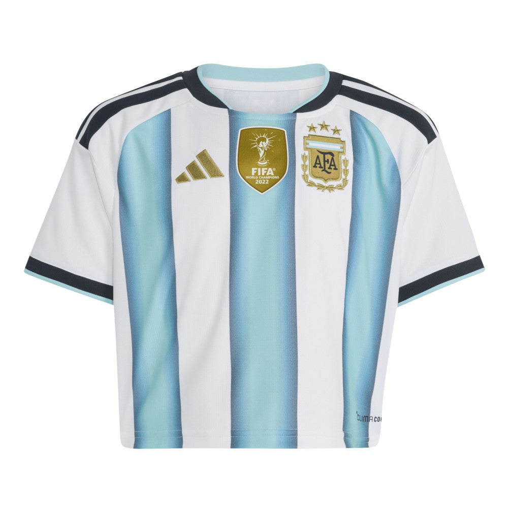 Adidas - Argentina National Team Women's FIFA x World Cup 2022 Winners Home Cropped Replica Jersey - White