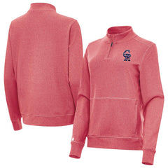 Colorado Rockies Antigua Women's Crush Stars and Stripes Team Logo Quarter-Zip Pullover Top Sale