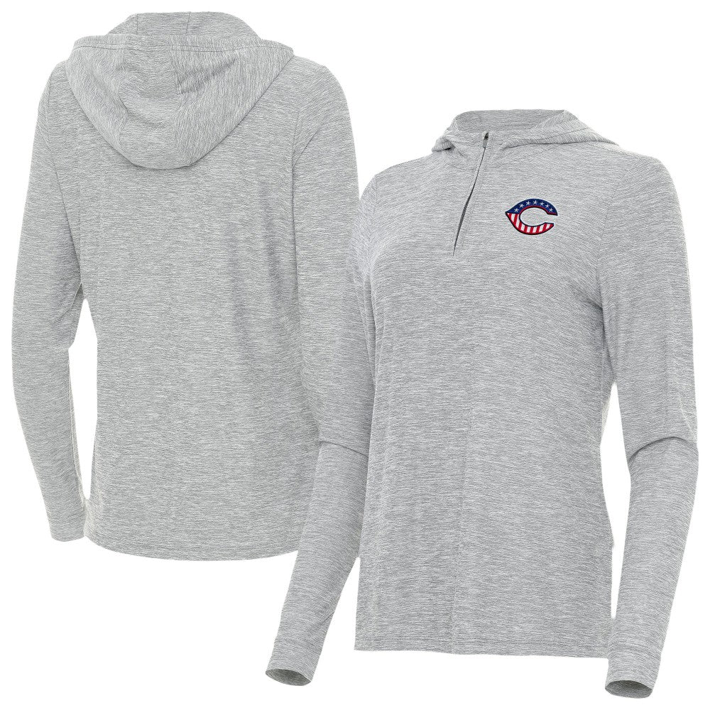 Cincinnati Reds Antigua Women's Daybreak Quarter-Zip Hoodie Outlet