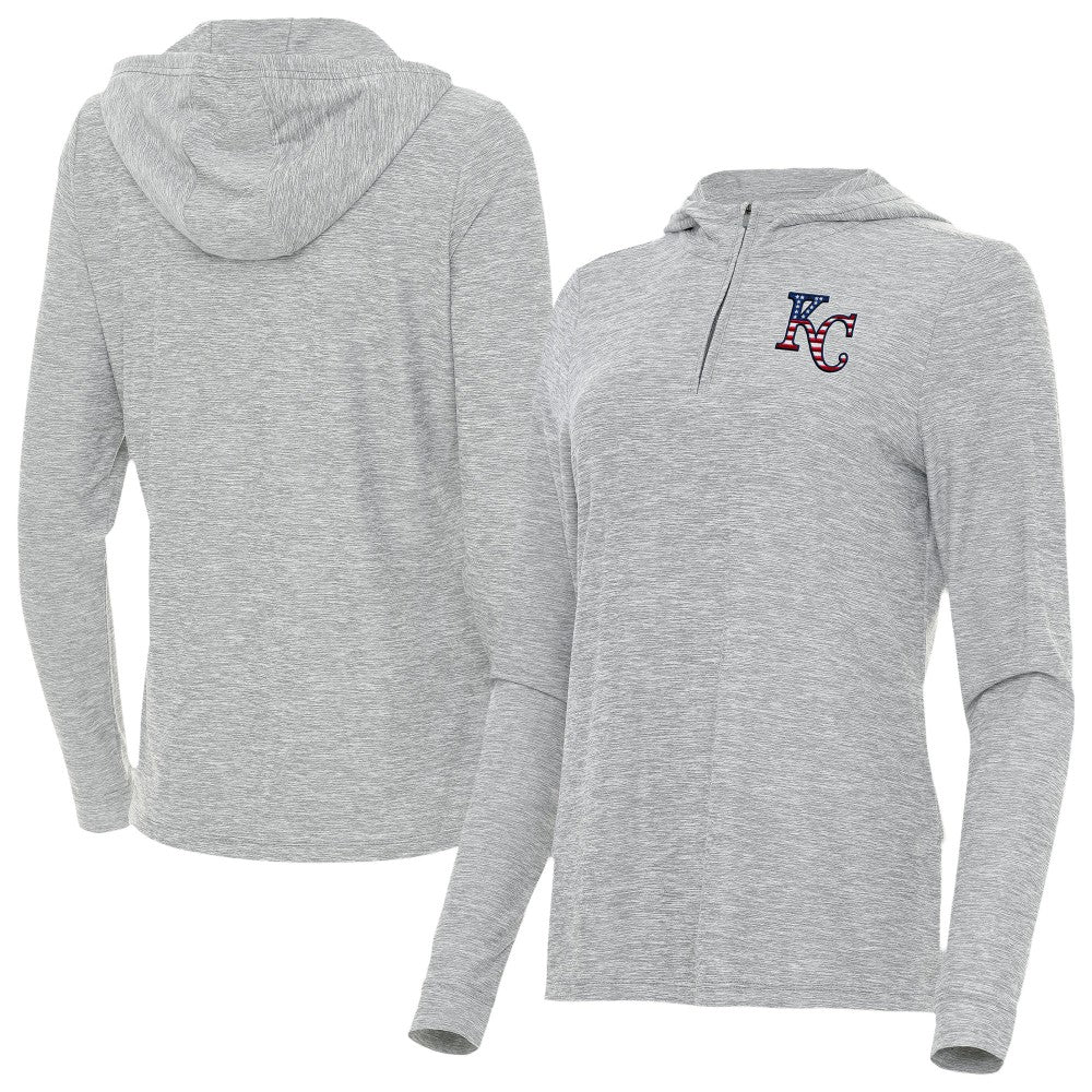 Kansas City Royals Antigua Women's Daybreak Quarter-Zip Hoodie Near Me