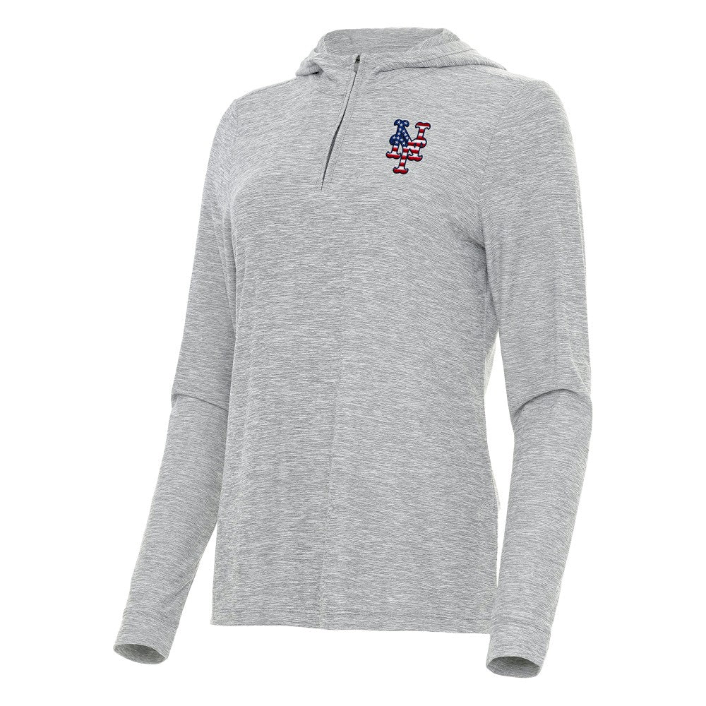 New York Mets Antigua Women's Daybreak Quarter-Zip Hoodie for sale