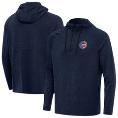 Chicago Cubs Antigua Spikes Stars and Stripes Team Logo Quarter-Zip Pullover Hoodie Outlet
