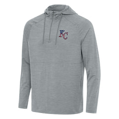 Kansas City Royals Antigua Spikes Stars and Stripes Team Logo Quarter-Zip Pullover Hoodie Discount
