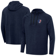 Milwaukee Brewers Antigua Spikes Stars and Stripes Team Logo Quarter-Zip Pullover Hoodie Discount
