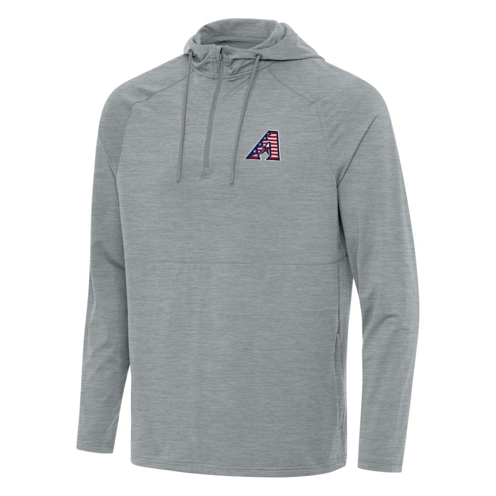 Arizona Diamondbacks Antigua Spikes Stars and Stripes Team Logo Quarter-Zip Pullover Hoodie for sale