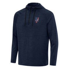 New York Mets Antigua Spikes Stars and Stripes Team Logo Quarter-Zip Pullover Hoodie Online