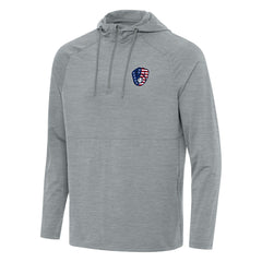 Milwaukee Brewers Antigua Spikes Stars and Stripes Team Logo Quarter-Zip Pullover Hoodie Online