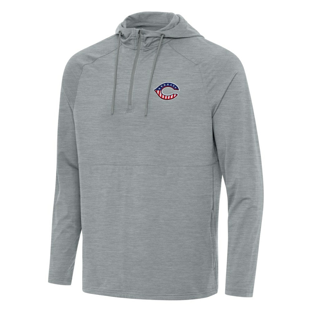 Cincinnati Reds Antigua Spikes Stars and Stripes Team Logo Quarter-Zip Pullover Hoodie for sale