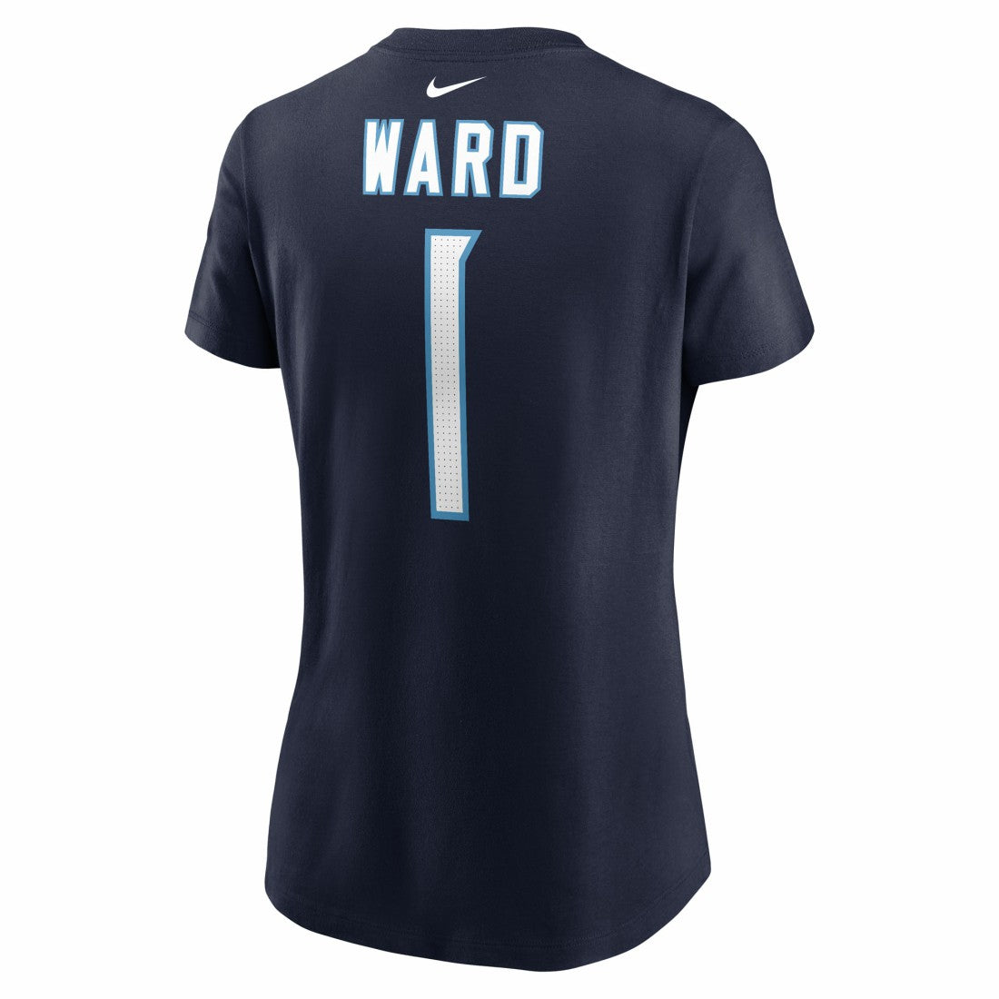 Cameron Ward Tennessee Titans Women's Name & Number T-Shirt - Navy - Nike