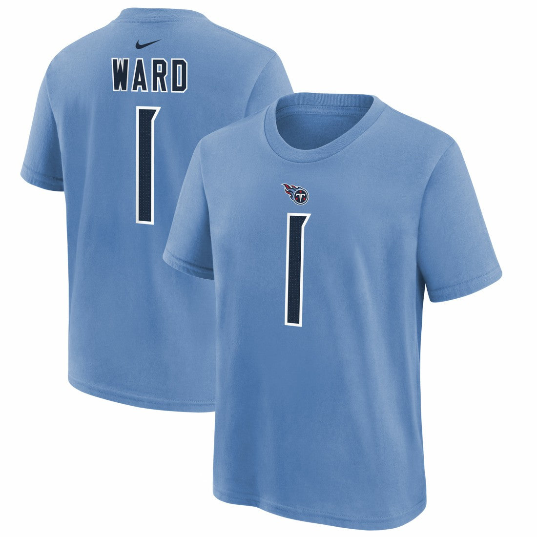 Cam Ward Tennessee Titans Youth 2025 NFL Draft First Round Pick Name & Number T-Shirt - Navy - Nike