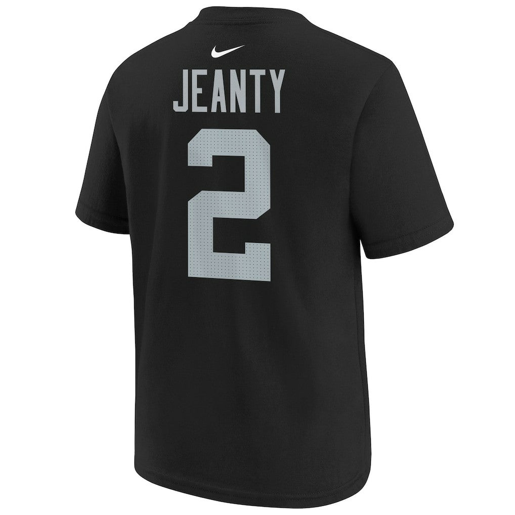 Ashton Jeanty Las Vegas Raiders Youth 2025 NFL Draft First Round Pick Name & Number T-Shirt - Black - Nike