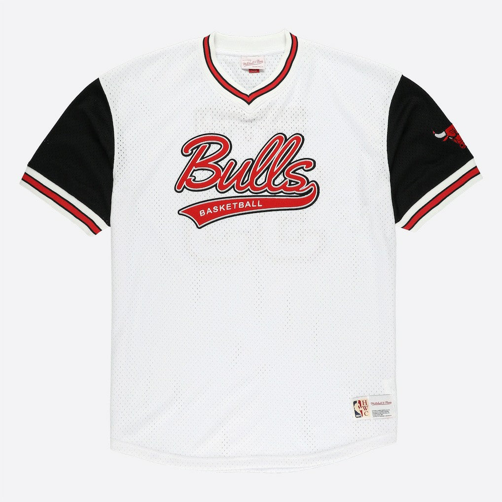 Mitchell & Ness Scottie Pippen Chicago Bulls Player Mesh V-Neck Shirt White