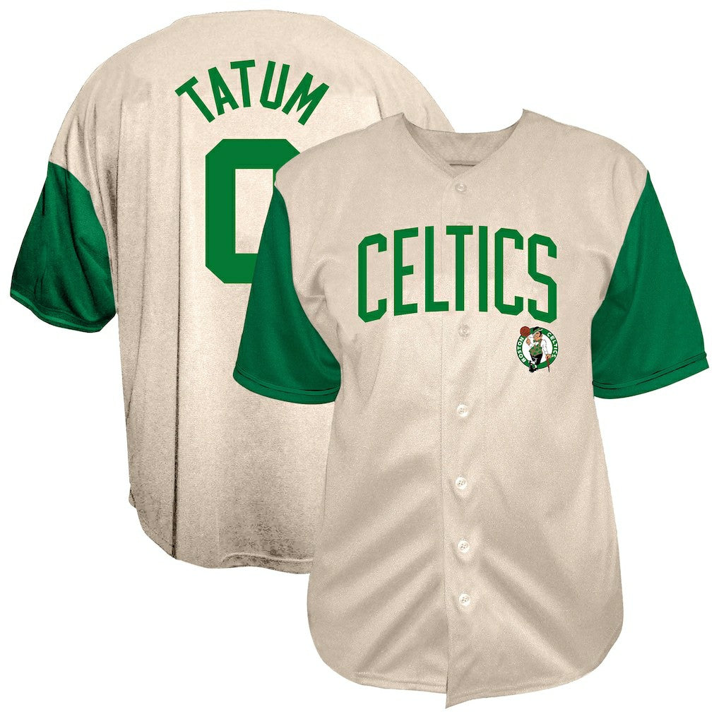 Fanatics Jayson Tatum Boston Celtics Baseball Jersey Cream