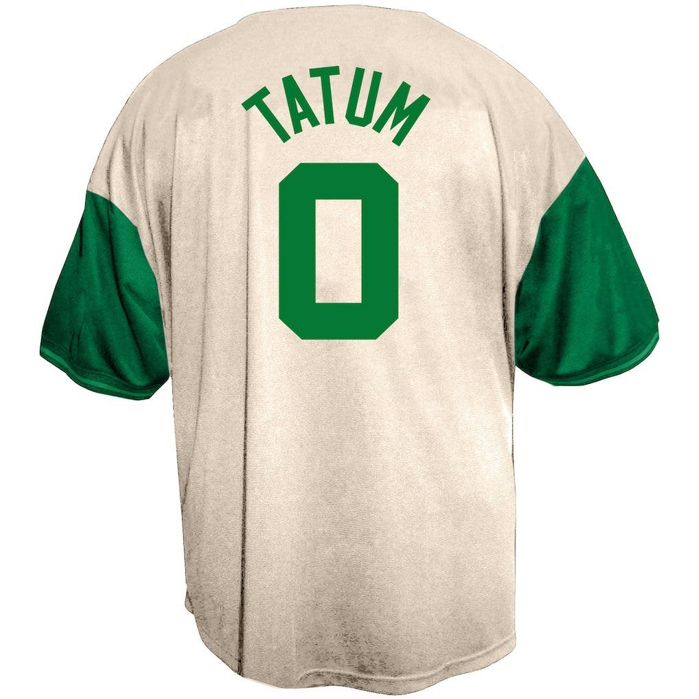 Fanatics Jayson Tatum Boston Celtics Baseball Jersey Cream