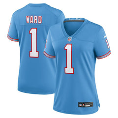 Cam Ward Tennessee Titans Women's 2025 NFL Draft 2nd Alternate Game Jersey - Light Blue - Nike