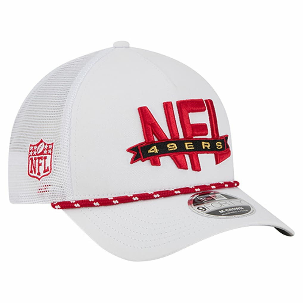 San Francisco 49ers New Era NFL 9FORTY A-Frame M-Crown Adjustable Trucker Hat - White - NFL