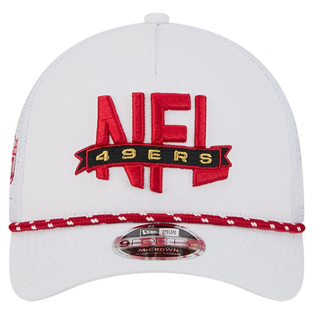 San Francisco 49ers New Era NFL 9FORTY A-Frame M-Crown Adjustable Trucker Hat - White - NFL