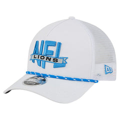 Detroit Lions New Era NFL 9FORTY A-Frame M-Crown Adjustable Trucker Hat - White - NFL