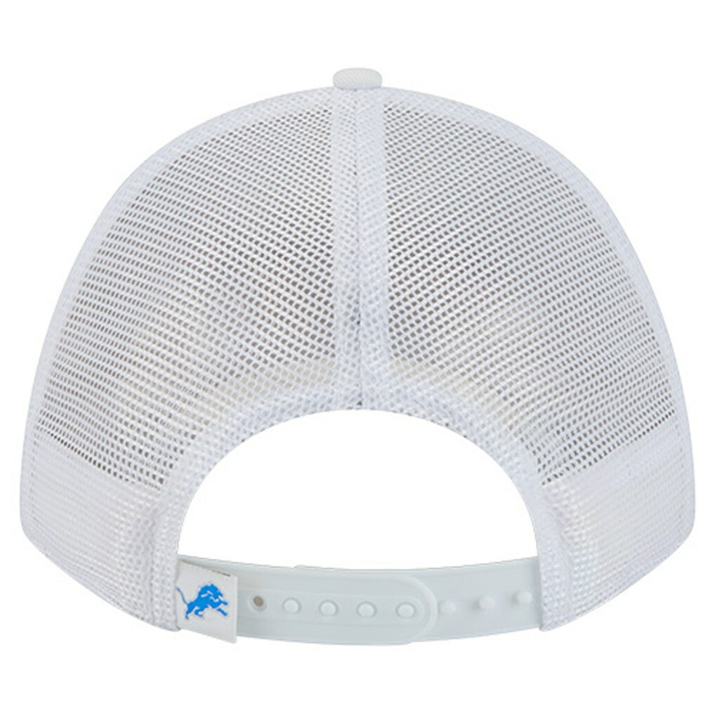 Detroit Lions New Era NFL 9FORTY A-Frame M-Crown Adjustable Trucker Hat - White - NFL