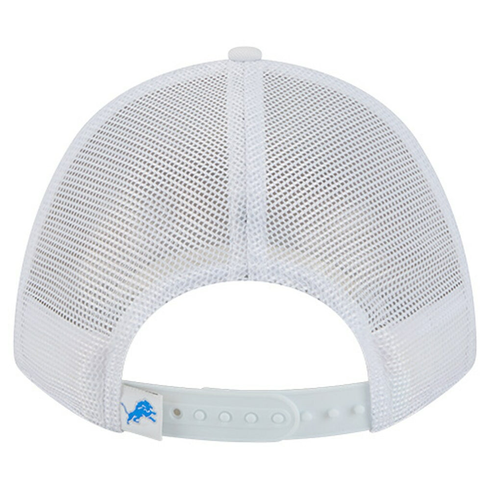 Detroit Lions New Era NFL 9FORTY A-Frame M-Crown Adjustable Trucker Hat - White - NFL