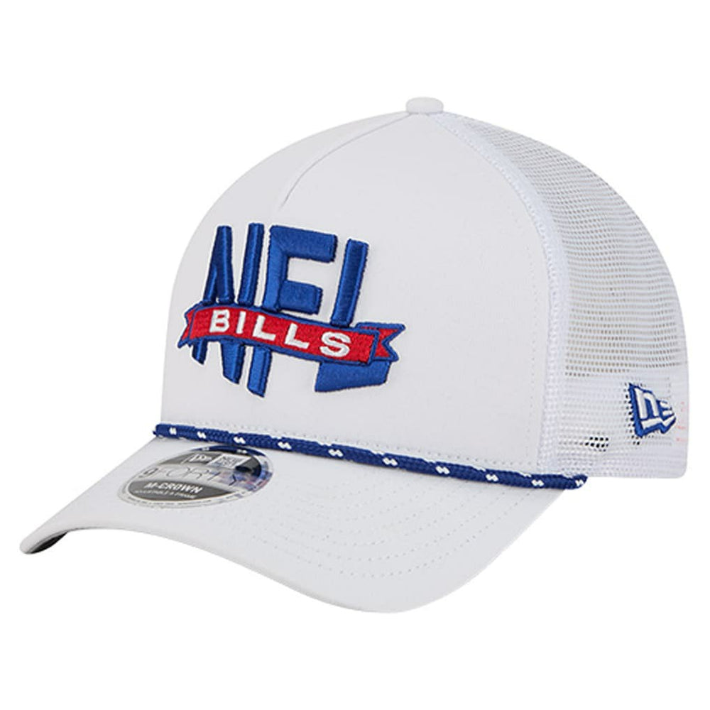 Buffalo Bills New Era NFL 9FORTY A-Frame M-Crown Adjustable Trucker Hat - White - NFL