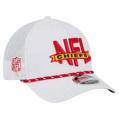 Kansas City Chiefs New Era NFL 9FORTY A-Frame M-Crown Adjustable Trucker Hat - White - NFL