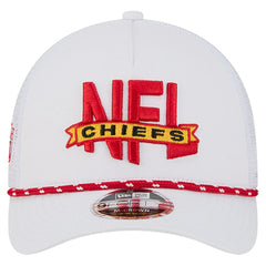 Kansas City Chiefs New Era NFL 9FORTY A-Frame M-Crown Adjustable Trucker Hat - White - NFL