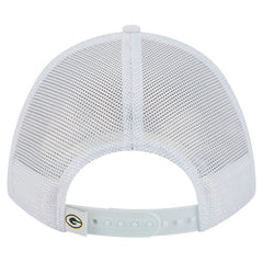 Green Bay Packers New Era NFL 9FORTY A-Frame M-Crown Adjustable Trucker Hat - White - NFL