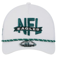 Philadelphia Eagles New Era NFL 9FORTY A-Frame M-Crown Adjustable Trucker Hat - White - NFL
