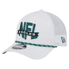 Philadelphia Eagles New Era NFL 9FORTY A-Frame M-Crown Adjustable Trucker Hat - White - NFL