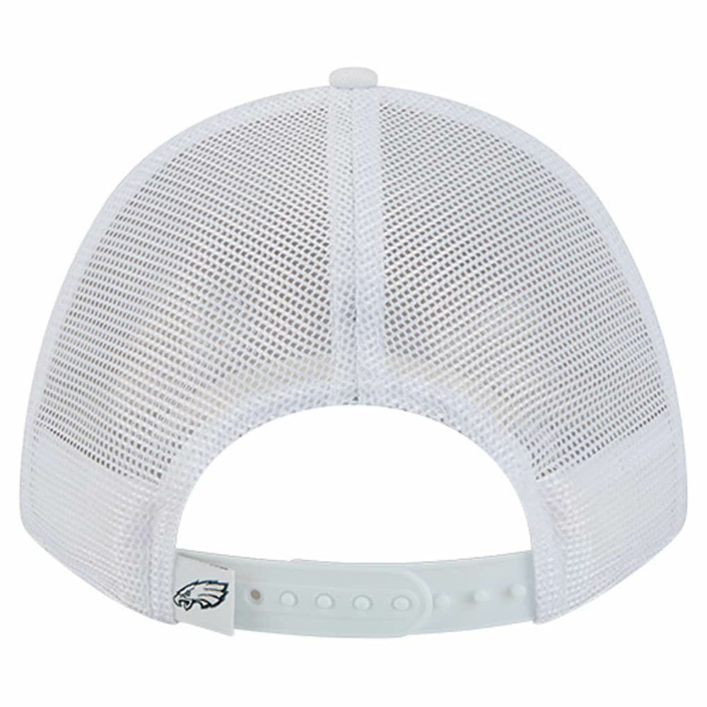 Philadelphia Eagles New Era NFL 9FORTY A-Frame M-Crown Adjustable Trucker Hat - White - NFL