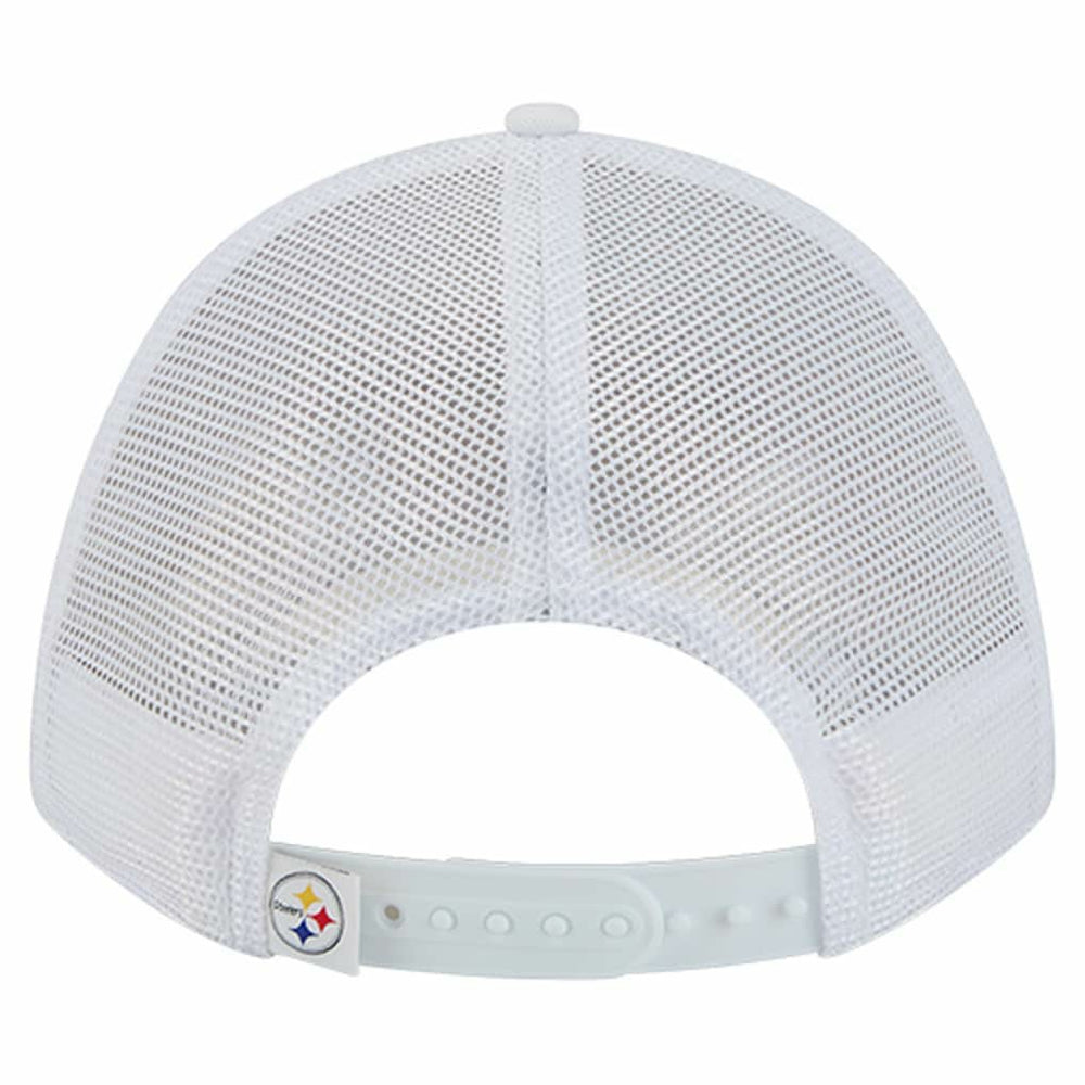 Pittsburgh Steelers New Era NFL 9FORTY A-Frame M-Crown Adjustable Trucker Hat - White - NFL