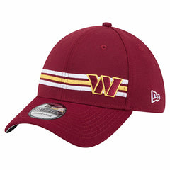 Washington Commanders New Era Stripes 39THIRTY Flex Hat - Burgundy - NFL