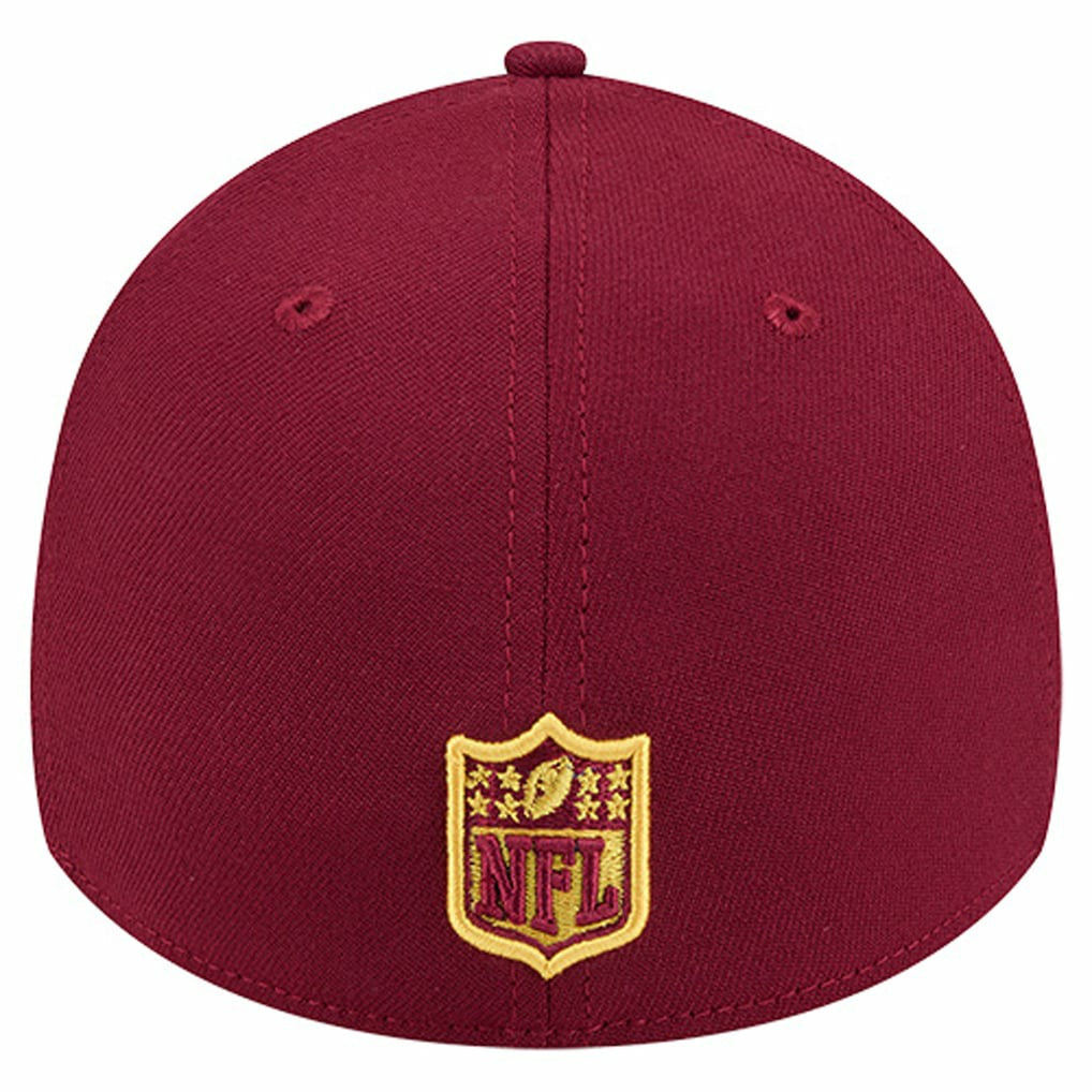 Washington Commanders New Era Stripes 39THIRTY Flex Hat - Burgundy - NFL