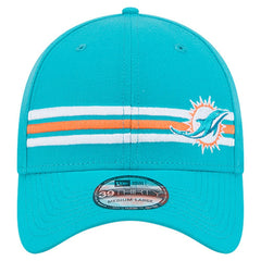 Miami Dolphins New Era Stripes 39THIRTY Flex Hat - Aqua - NFL