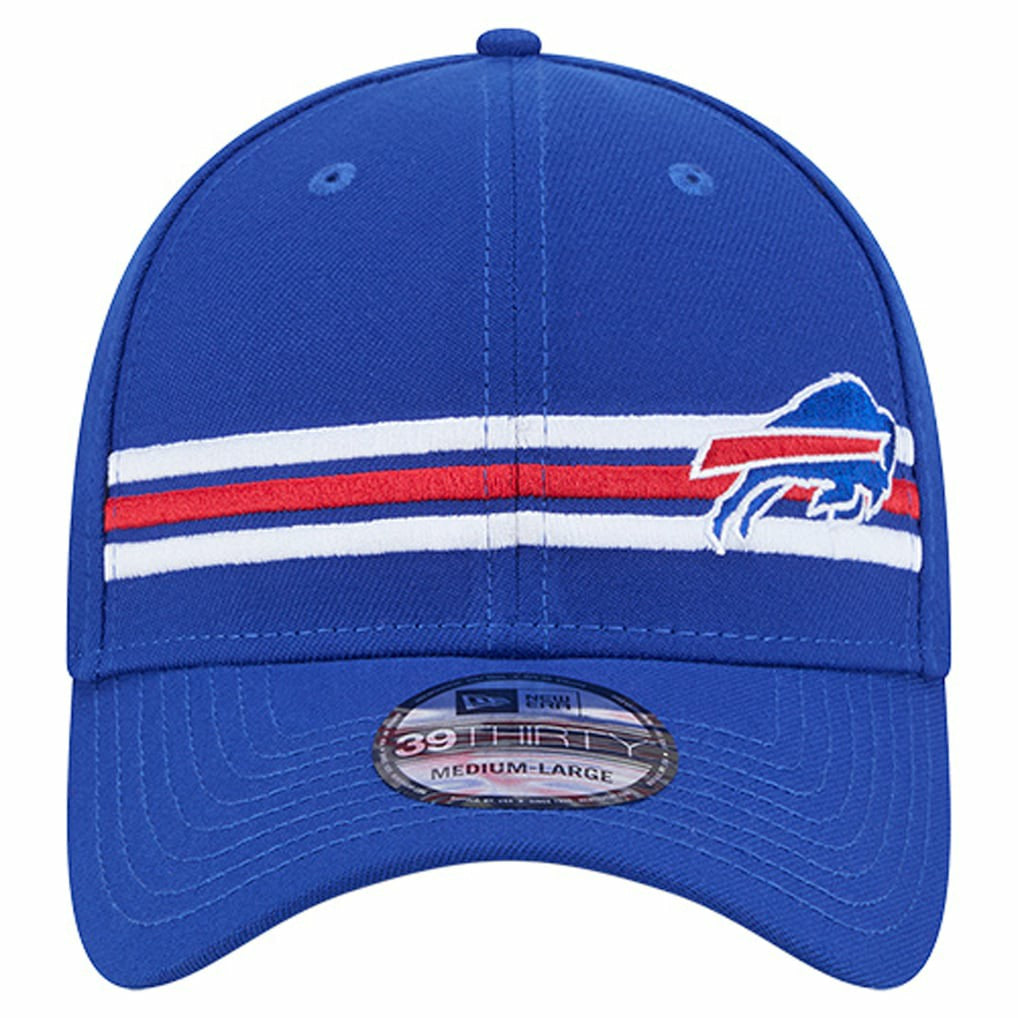 Buffalo Bills New Era Stripes 39THIRTY Flex Hat - Royal - NFL