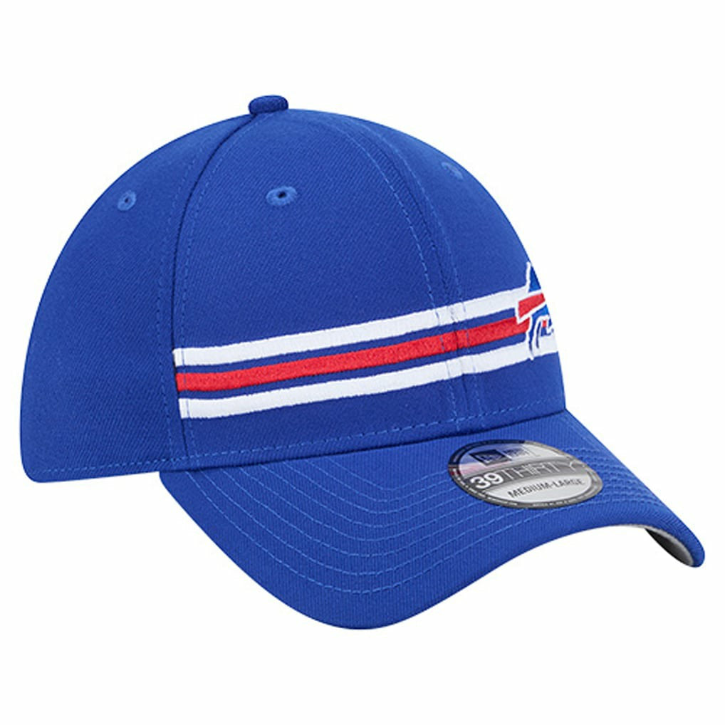 Buffalo Bills New Era Stripes 39THIRTY Flex Hat - Royal - NFL