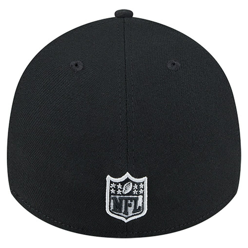 Las Vegas Raiders New Era Stripes 39THIRTY Flex Hat - Black - NFL