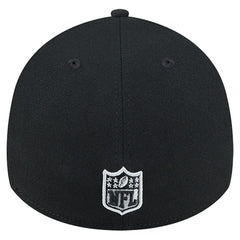 Las Vegas Raiders New Era Stripes 39THIRTY Flex Hat - Black - NFL