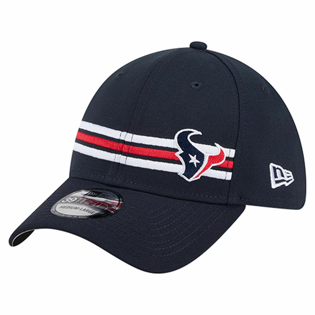 Houston Texans New Era Stripes 39THIRTY Flex Hat - Navy - NFL