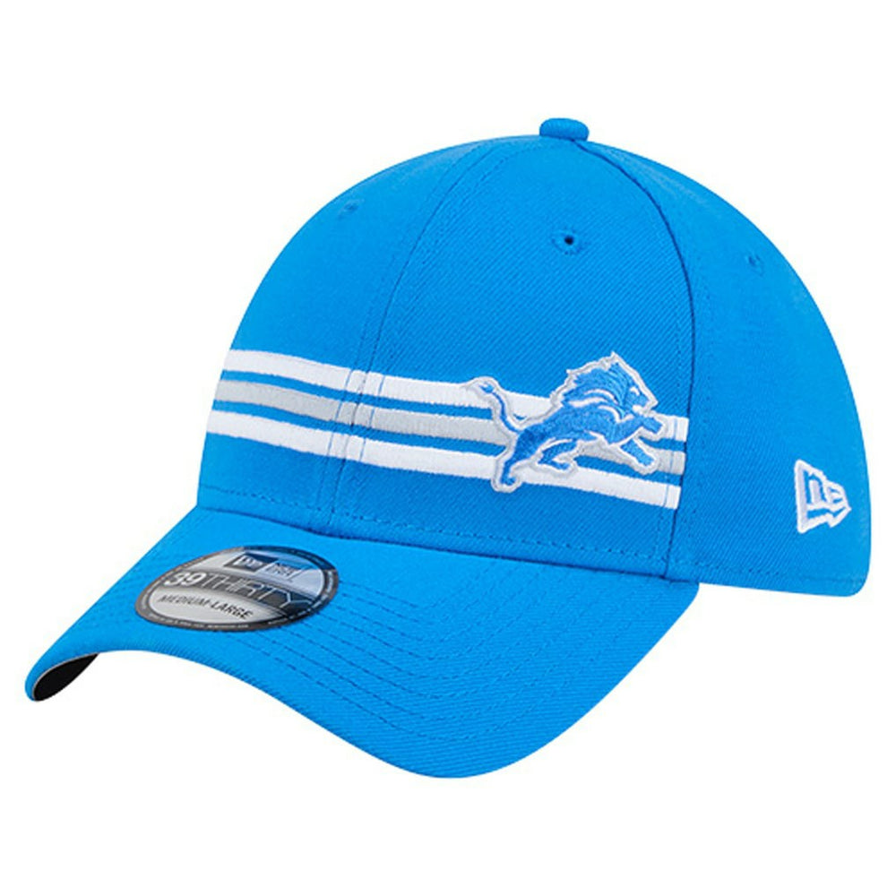Detroit Lions New Era Stripes 39THIRTY Flex Hat - Blue - NFL