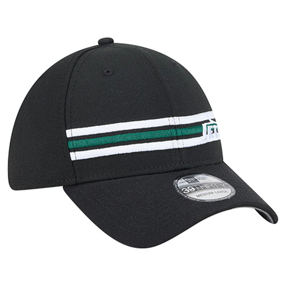 New York Jets New Era Stripes 39THIRTY Flex Hat - Black - NFL