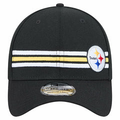 Pittsburgh Steelers New Era Stripes 39THIRTY Flex Hat - Black - NFL