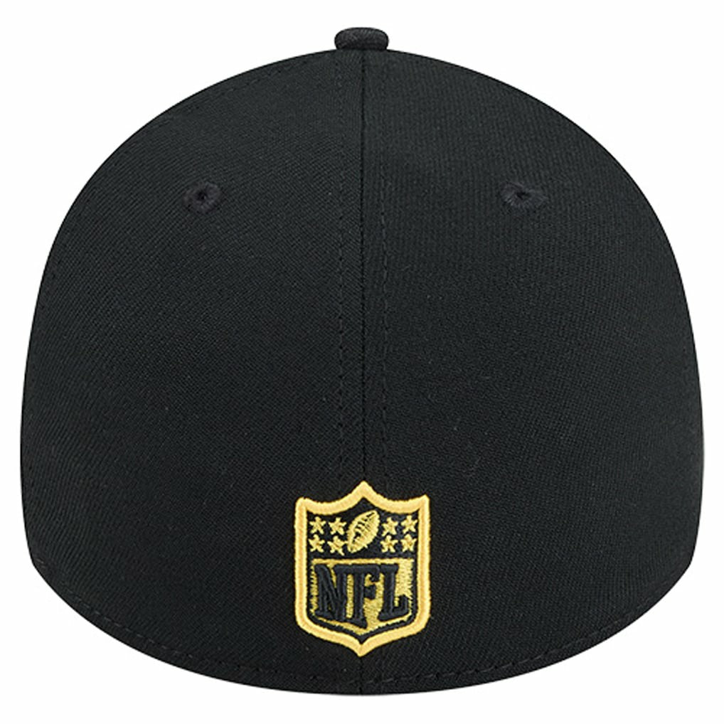 Pittsburgh Steelers New Era Stripes 39THIRTY Flex Hat - Black - NFL