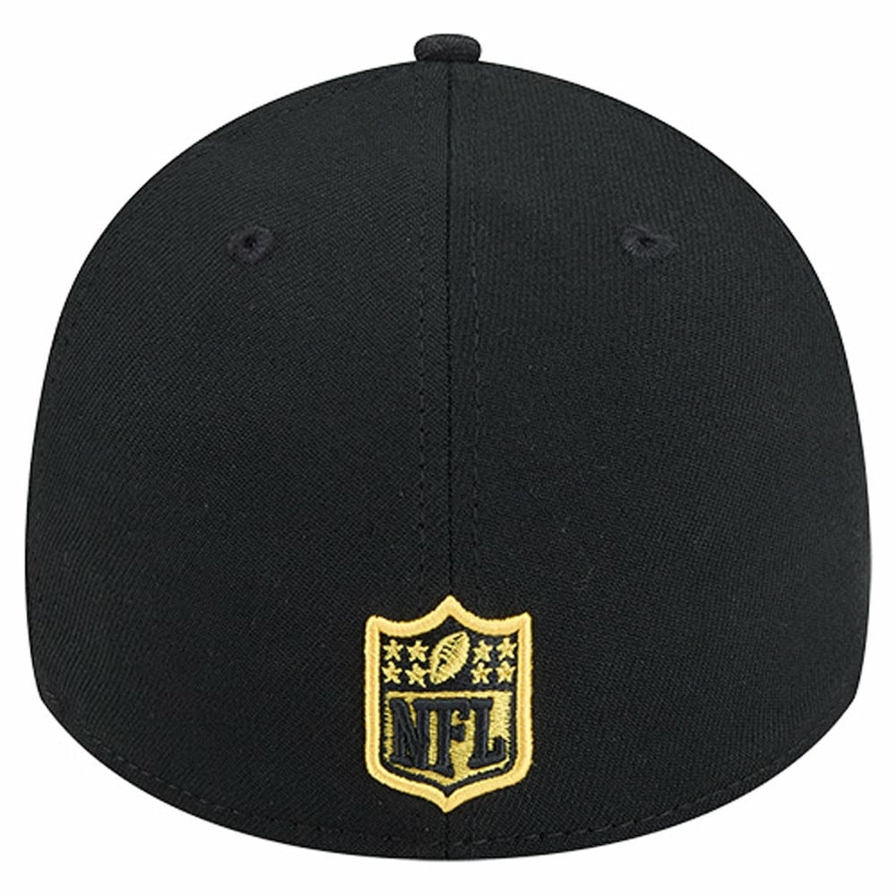 Pittsburgh Steelers New Era Stripes 39THIRTY Flex Hat - Black - NFL