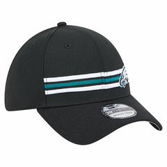 Philadelphia Eagles New Era Stripes 39THIRTY Flex Hat - Black - NFL