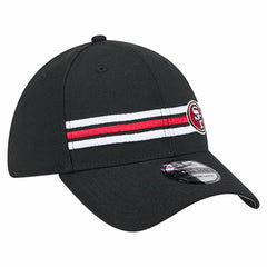 San Francisco 49ers New Era Stripes 39THIRTY Flex Hat - Black - NFL