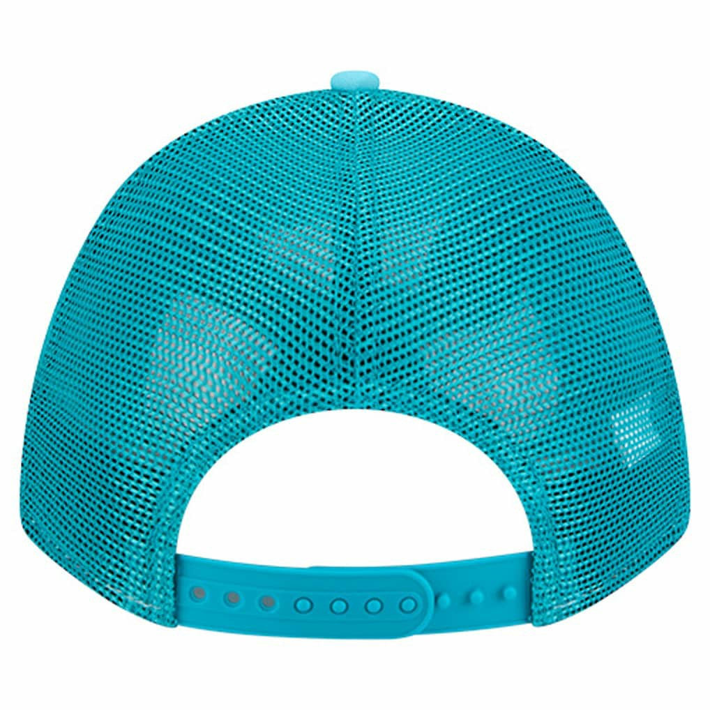 Miami Dolphins New Era Gas Station 9FORTY A-Frame M-Crown Adjustable Trucker Hat - Aqua - NFL